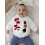 (0-6 Months, White) Χριστουγεννιάτικο μπλουζάκι νήπια και φερμουάρ 6