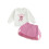 (3-4 Years, White) Ensemble 2 pièces avec pompons. 1
