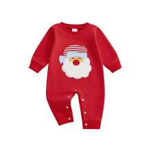 (6-12 Months, Red) Baby-Weihnachtsstrampler für Jungen und Herbstkleidung
