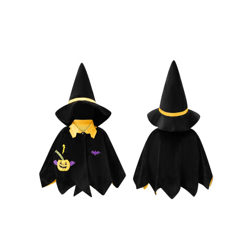 (4-5 Years, Black) Στολή Μάγισσας για Χάλογουιν Cosplay 1