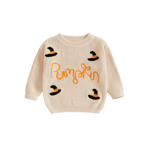 (3-4 Years, Yellow) Halloween-Pullover für Kleinkinder grob gestrickt