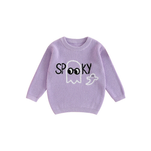(2-3 Years, Purple) Πουλόβερ νήπια με Halloween, φθινόπωρο/χειμώνα