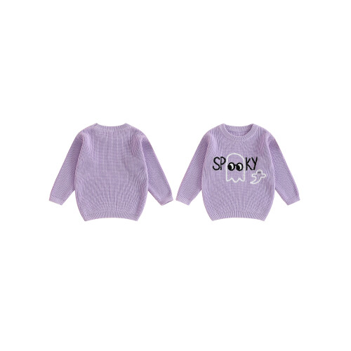 (2-3 Years, Purple) Πουλόβερ νήπια με Halloween, φθινόπωρο/χειμώνα 1