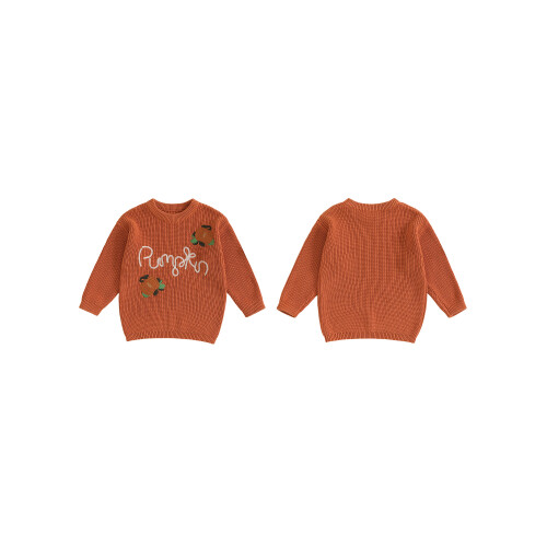 (3-4 Years, Orange) Πουλόβερ νήπια με για φθινόπωρο 1