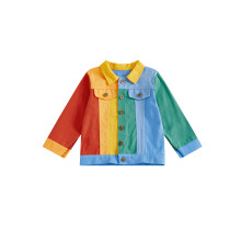 (6-12 Months, Multicolor) Lichtgewicht jasje voor kinderen (meisjes en jongens) met contrasterende kleuren, ideaal als bovenkleding voor baby's.