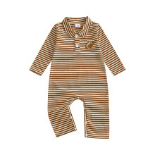 (6-12 Months, Brown) Salopetă de fotbal de toamnă.