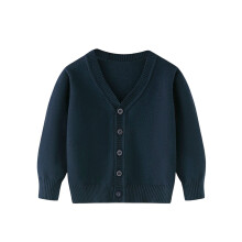 (3 Years, Blue) Pull en maille enfant, manches longues, col en V, cardigan boutonné, vêtements automne pour tout-petits