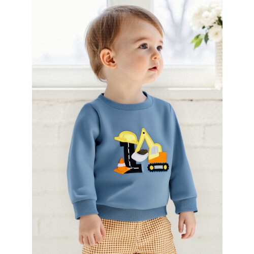 (12-18 Months, Blue) Φούτερ γενεθλίων για στρογγυλή λαιμόκοψη 2
