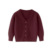 (3 Years, Red) Pull en maille enfant, manches longues, col en V, cardigan boutonné, vêtements automne pour tout-petits