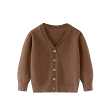 (3 Years, Khaki) Pull en maille enfant, manches longues, col en V, cardigan boutonné, vêtements automne pour tout-petits