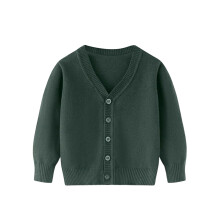 (7 Years, Green) Pull en maille enfant, manches longues, col en V, cardigan boutonné, vêtements automne pour tout-petits