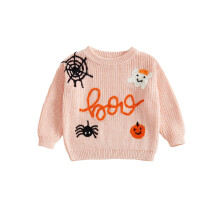 (9-12 Months, Pink) Πλεκτό Πουλόβερ για Halloween, Μακρυμάνικο