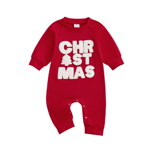 (0-3 Months, Red) Combinaison de Noël ou garçon