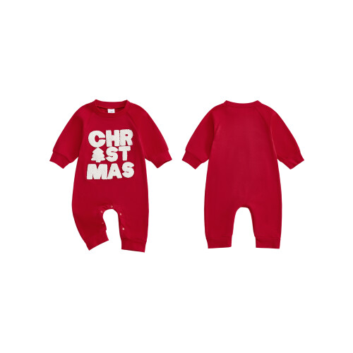 (0-3 Months, Red) Combinaison de Noël ou garçon 1