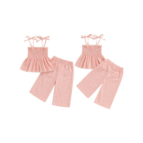 (9-12 Months, Pink) Σετ καλοκαιρινών ρούχων 2 τεμάχια. 1