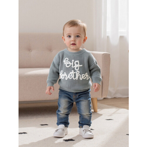 (12-18 Months, Gray) Φθινοπωρινό πουλόβερ με για νήπια 2