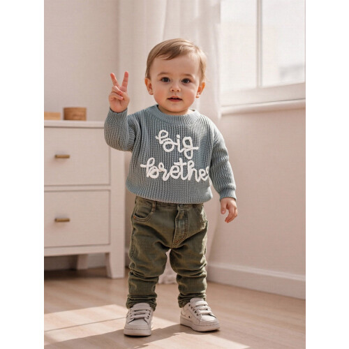(12-18 Months, Gray) Φθινοπωρινό πουλόβερ με για νήπια 1