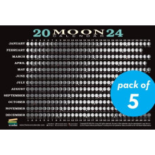 2024 Moon Calendar Card 5 pack by Kim Long Paperback Book