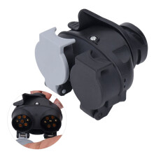 Adattatore convertitore per rimorchio a doppio pin 7V da 12V, connettore impermeabile, compatibilità universale, facile da installare, sistema