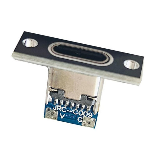 20Pcs USB Jack 3.1 Type-C 2Pin Female Connector Jack Data Charging Port Small Electrical Charging Base with Fixing Plate 2