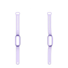 TPU Voice Recorder Case Wristband Transparent Protector Band Strap for PLAUD NotePin Voice Recorder Puple