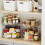 2 Tier Organizer, 9.25Inch Turntable for Cabinet, Stackable Turntable Organizer Rotating Spice Rack Organization 4