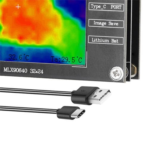 Imagem Térmica Portátil de 2,8 Polegadas Câmera Térmica Pequena com Suporte para Medição de Temperatura Central Máxima e Mínima 1