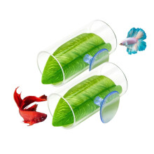 2 Pack Betta Fish Acrylic Tube Tunnel,BettaFish Leaf Pad Simulating the Natural for Betta Spawning Grounds