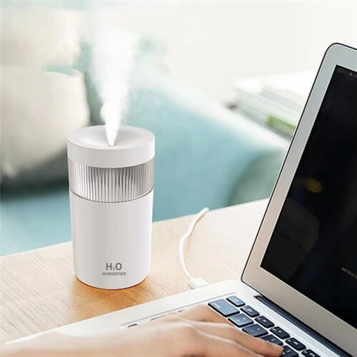 Compact USB Humidifier with Night Light, Desktop Atomizer for Home,Ultra-Quiet Operation Water Replenisher A 1