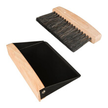 Kleines Kehrschaufel- und Bürstenset, -Handbesen- und Kehrschaufelset, Krümelkehrer Aus Holz für Den Schreibtisch zu Hause, Sofa, Schwarz
