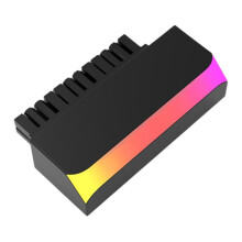 Adaptador de Corriente ATX de 24 Pines A 90 ARGB para Placa Base, Conectores de Cable de Alimentación, Montaje Modular DIY, Color Negro.