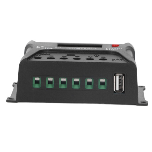 10A PWM Solar Charge Controller with USB, IP30, ABS Material 2