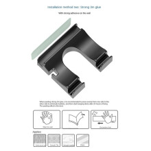 Hair Dryer Wall Mount Bracket Compatible with Various Hair Dryers with Storage Hook and Cord Winding Device White