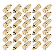10 Pcs Brass Misting Nozzle, 0.02inch/0.5mm Orifice High Pressure Sprays Misting Nozzle Outdoor Anti Drip Sprays