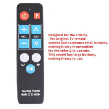 Universal IR Learn Remote Control for TV-BOX DVD STB VCR TV Heater,9 Big Buttons Learning Remote Controller for Old
