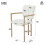 Set of 6 Bouclé Dining Chairs with Metal Frame 2