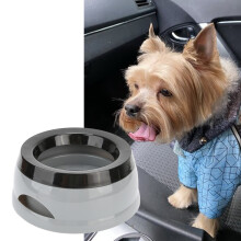 Dog Water Bowl 750ml Large Capacity Hygienic Slow Feeder for Travel and Car Use
