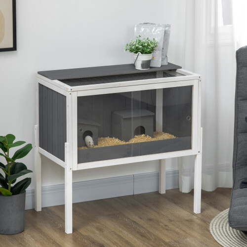 PawHut Jaula para Hámster Gris 82 x 45 x 81 cm 1