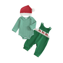 (6-9 Months, Green) Vánoční oblečení pro 3 kusů