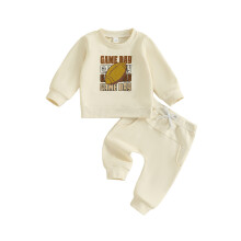 (18-24 Months, Khaki) Batolecí chlapecká podzimní souprava, svetr s dlouhým rukávem a kalhoty, 2 kusy