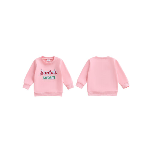 (2-3 Years, Pink) Χριστουγεννιάτικη μπλούζα με μικρές κοπέλες 1