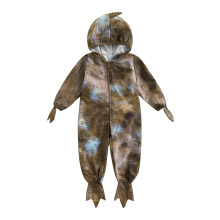 (2-3 Years, Dark Grey) Disfraz de dinosaurio para bebé pequeño, mono con capucha de manga larga, moderno y adorable para Halloween.
