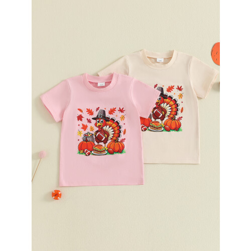 (4-5 Years, Pink) Tričko na Deň a jesenné. 2