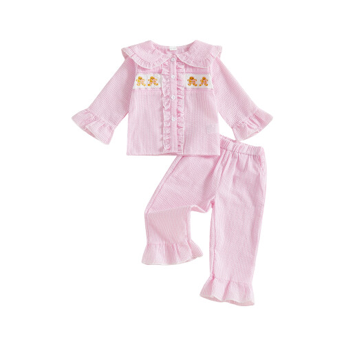 (6-12 Months, Pink) Σετ Χριστουγεννιάτικες πιτζάμες για νήπια