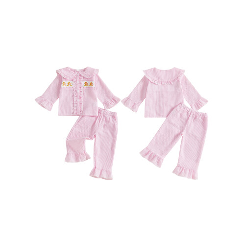 (6-12 Months, Pink) Σετ Χριστουγεννιάτικες πιτζάμες για νήπια 1