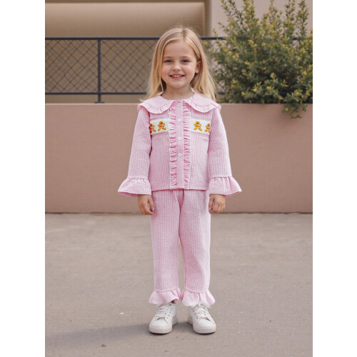 (6-12 Months, Pink) Σετ Χριστουγεννιάτικες πιτζάμες για νήπια 2