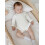 (3-6 Months, White) Φθινοπωρινό μονόχρωμο πλεκτό ολόσωμη φόρμα 3