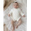 (9-12 Months, White) Φθινοπωρινό μονόχρωμο πλεκτό ολόσωμη φόρμα 5