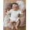 (6-9 Months, White) Φθινοπωρινό μονόχρωμο πλεκτό ολόσωμη φόρμα 3