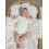 (3-6 Months, White) Φθινοπωρινό μονόχρωμο πλεκτό ολόσωμη φόρμα 5